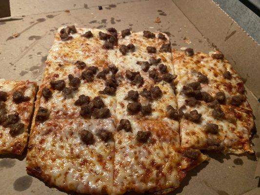 Thin Crust Hamburger Pizza