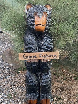 Outdoors, wood carvings for sale