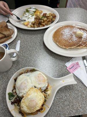 Chorizo Skillet and Pancakes