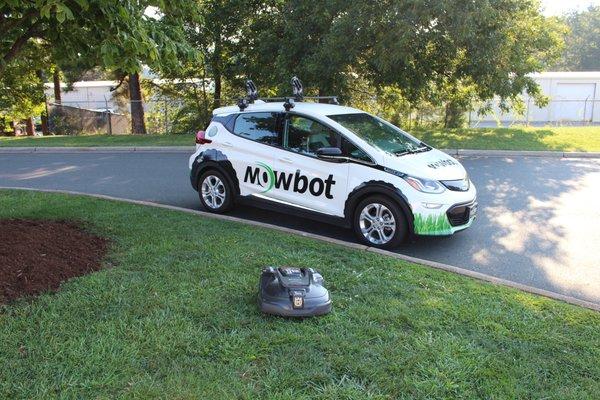 Mowbot robotic mowers are clean green and quiet