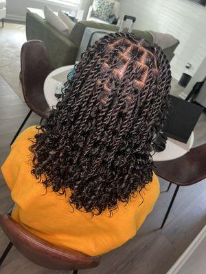 Medium Boho Twist BoB w/ Human Hair