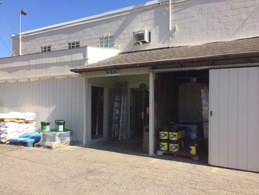 Back door entrance, mostly used by customers b/c plenty of free parking in rear.