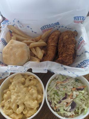 3 piece Chicken tendies w/ Mac & Cole slaw