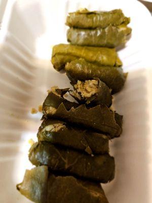 Stuffed grape leaves with rice