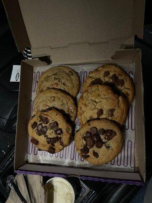 Triple Double Chocolate Chunk Cookie, Salted Caramel Deluxe Cookie, Chocolate Peanut Butter Cup Jumbo Deluxe Cookie