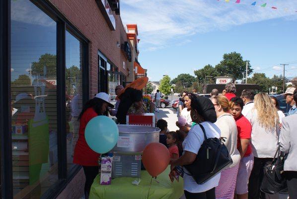 Cotton candy stand at the Grand opening