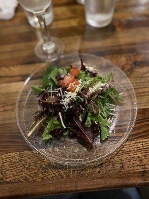 Side salad with their homemade dressing