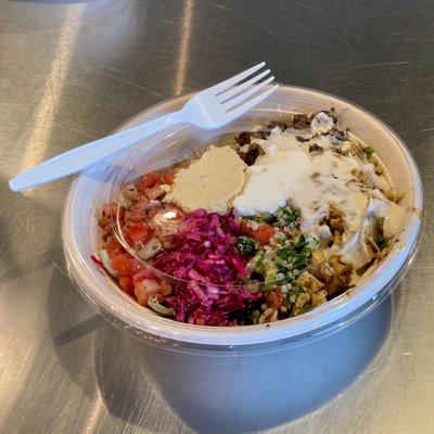 Chicken Shawarma Bowl -- Delish!