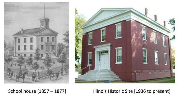 MP Courthouse was constructed using self-made kiln bricks in 1847.  Mt. Pulaski served as the Logan Co. Seat from 1848 to 1855.