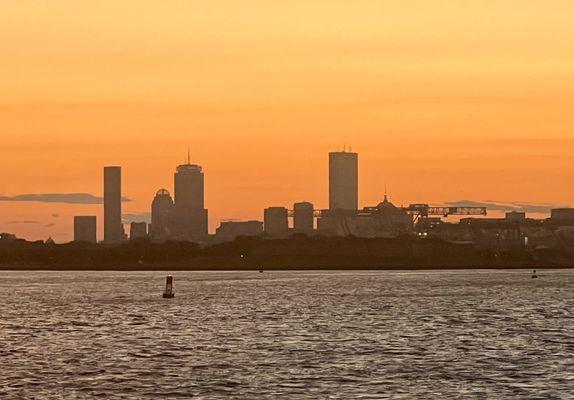 Boston's Back Bay at sunset