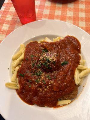 ANTONE'S FAMOUS FRIED CHEESE & SAUCE with cavatelli