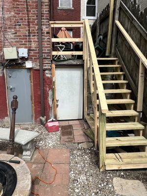 Stairs re-built and made new.