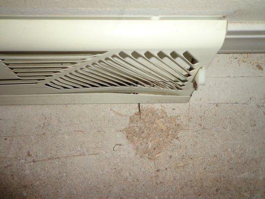 Damaged Baseboard heater