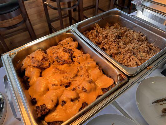 Hamburger Steak and Kalua Pig