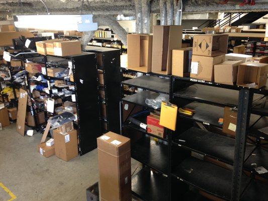 Our parts warehouse is HUGE!