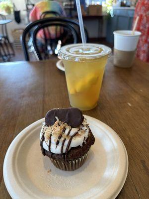 Mounds cupcake and mango refresher