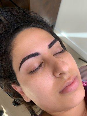 After ombré brows