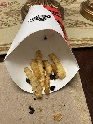 As I was about to throw the Fries away cuz they were cold and old?!?! This was at the bottom! WTH!!!