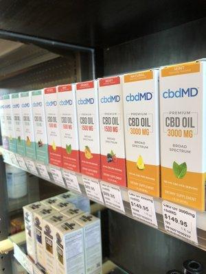 We carry a wide variety of CBD products.