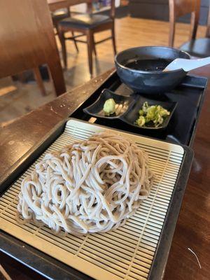 Tenzaru Soba (Cold soba w Tempura).  Overall good but soba is a tad over cooked and soggy