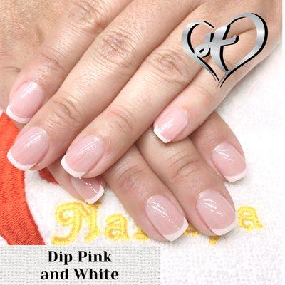 Pink and white dip