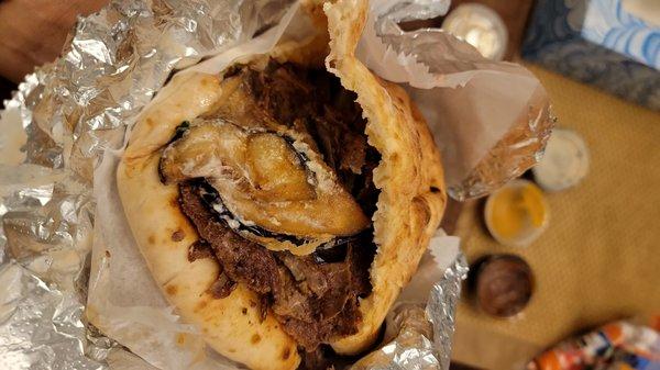 Beef Shawarma Pita Sandwich