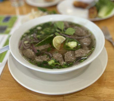 Meatball pho