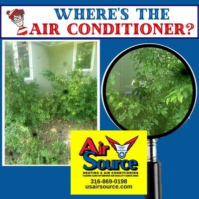 For best air conditioner efficiency keep at least 12 to 18 inches of clearance around the air conditioner. Call 316-869-0198 today with your