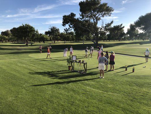 Ladies on putting green