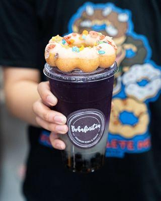 Lychee Lemonade and Fruity Pebbles Mochi Donut