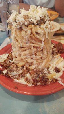 Torre De Papas: a tower of french fries and queso with added chorizo.