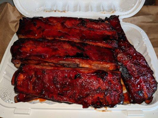 Large order of BBQ Spareribs...wow, so meaty!  $13.95