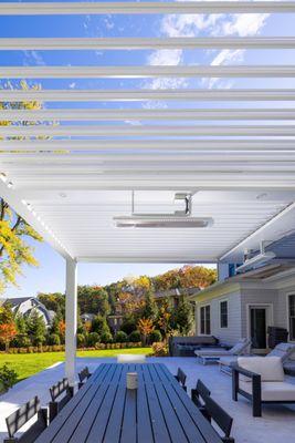 Open StruXure Louvered Roof Installed in Chatham NJ.