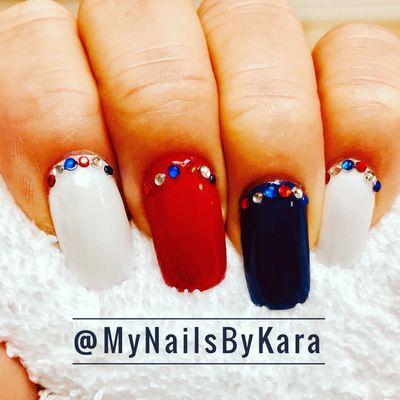 Red, white, blue and bling. Happy 4th of July!