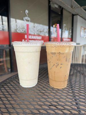 sweet potato latte & korean style iced coffee // ig: @munchwithmyan