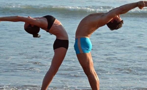 Back Bending on The Beach