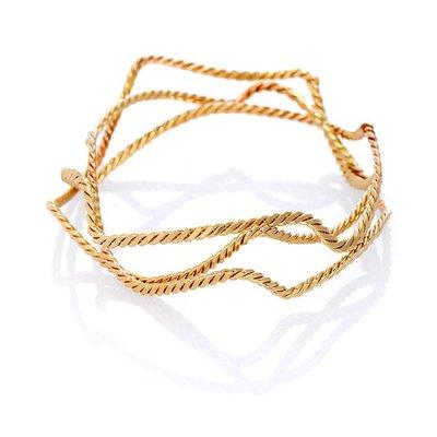 Twisted bangle bracelets