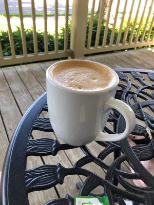 Double latte on the front porch