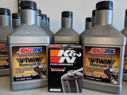 AMSOIL Synthetic and K&N premium filters