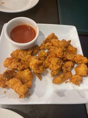 Fried Alligator! Yummy.  Even my 16 yo liked it and she don't like anything!