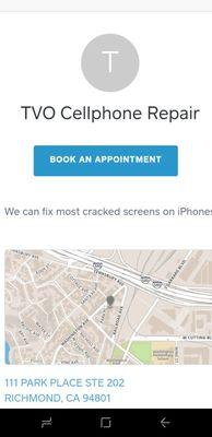 Please book appointments on our google page to get your cracked screen fixed,or shoot me a text for a quote