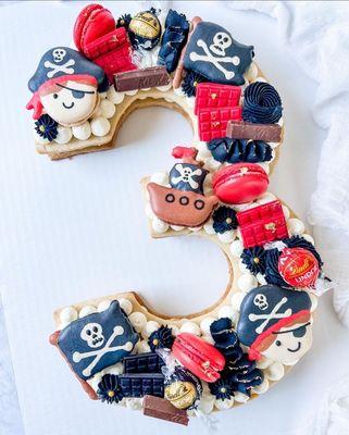 Pirate themed almond tart