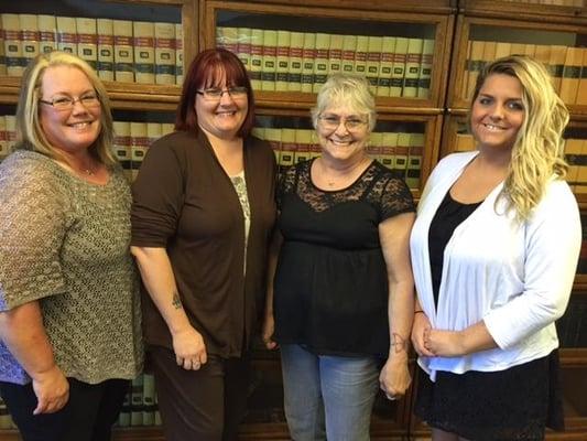 Michelle Mooberry Bonewits,office manager,  Angie Altic and Joy Espy, hearing consultants, and Maggie Glenn, initial and reco...