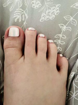 Deluxe pedicure with unicorn shimmer