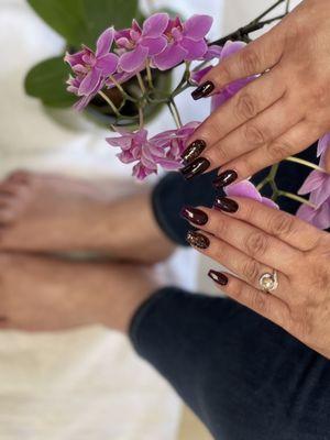 Deep Berry Mani-Pedi