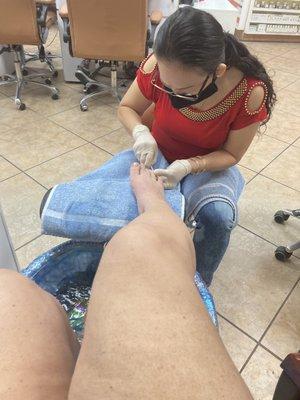 Getting the toes done