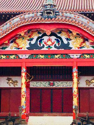 Okinawa's Shuri castle before the fire.