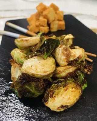 Asian Brussel Sprouts and Tofu