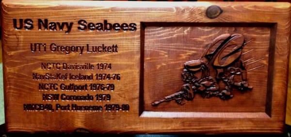 Custom Navy Seabee Plaques