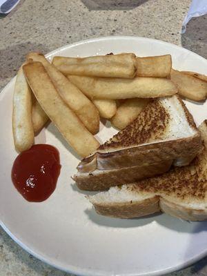 Grilled Cheese and Steak Fries